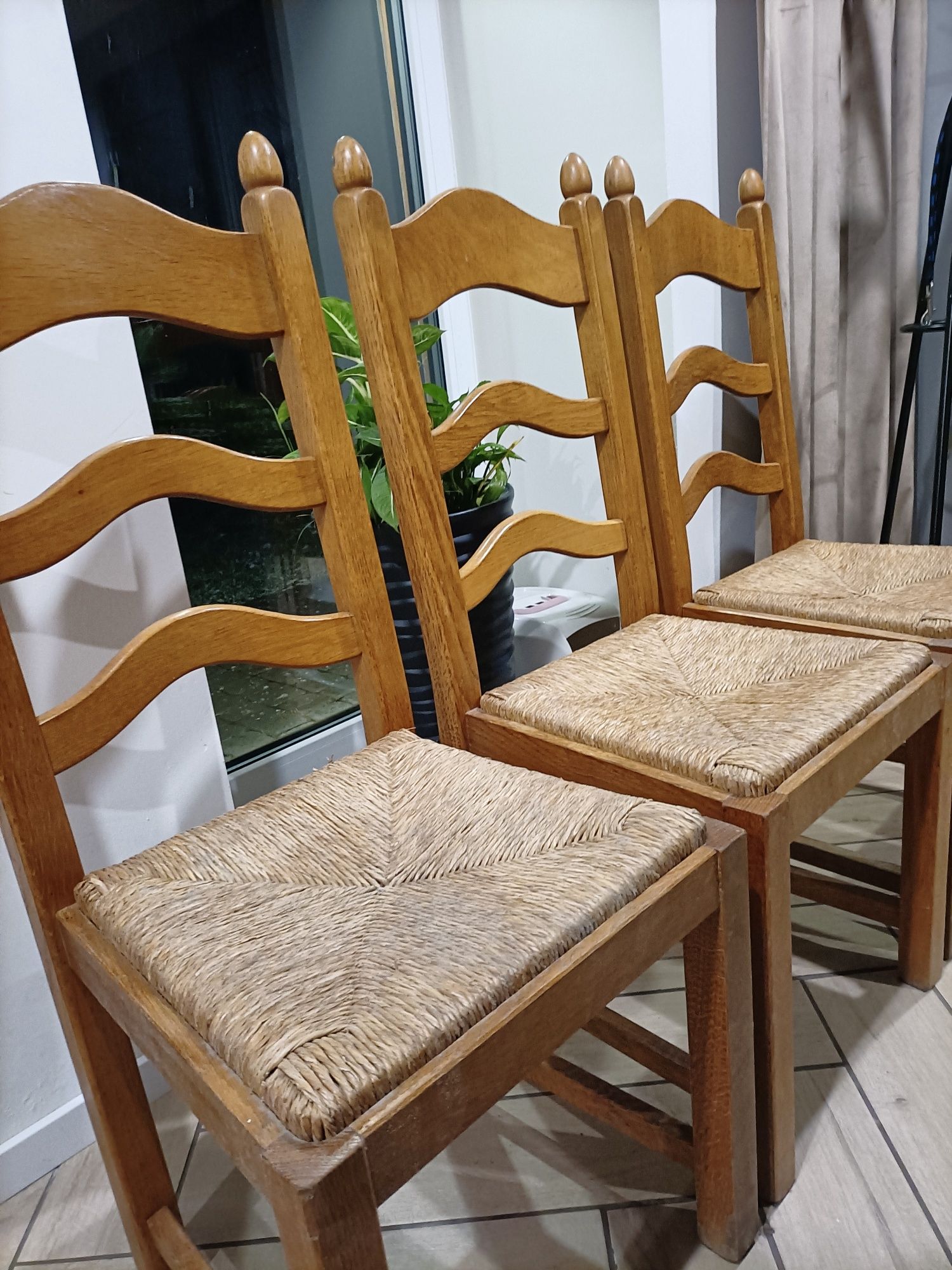 Krzesla dębowe przywiezione z Holandi