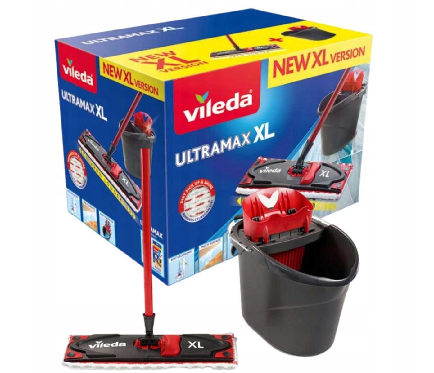 Mop płaski VILEDA Ultramax Box XL Mop + Wiadro + Wycisk