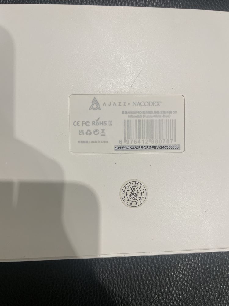 Клавіатура Ajazz-AK820-WHPL-gift