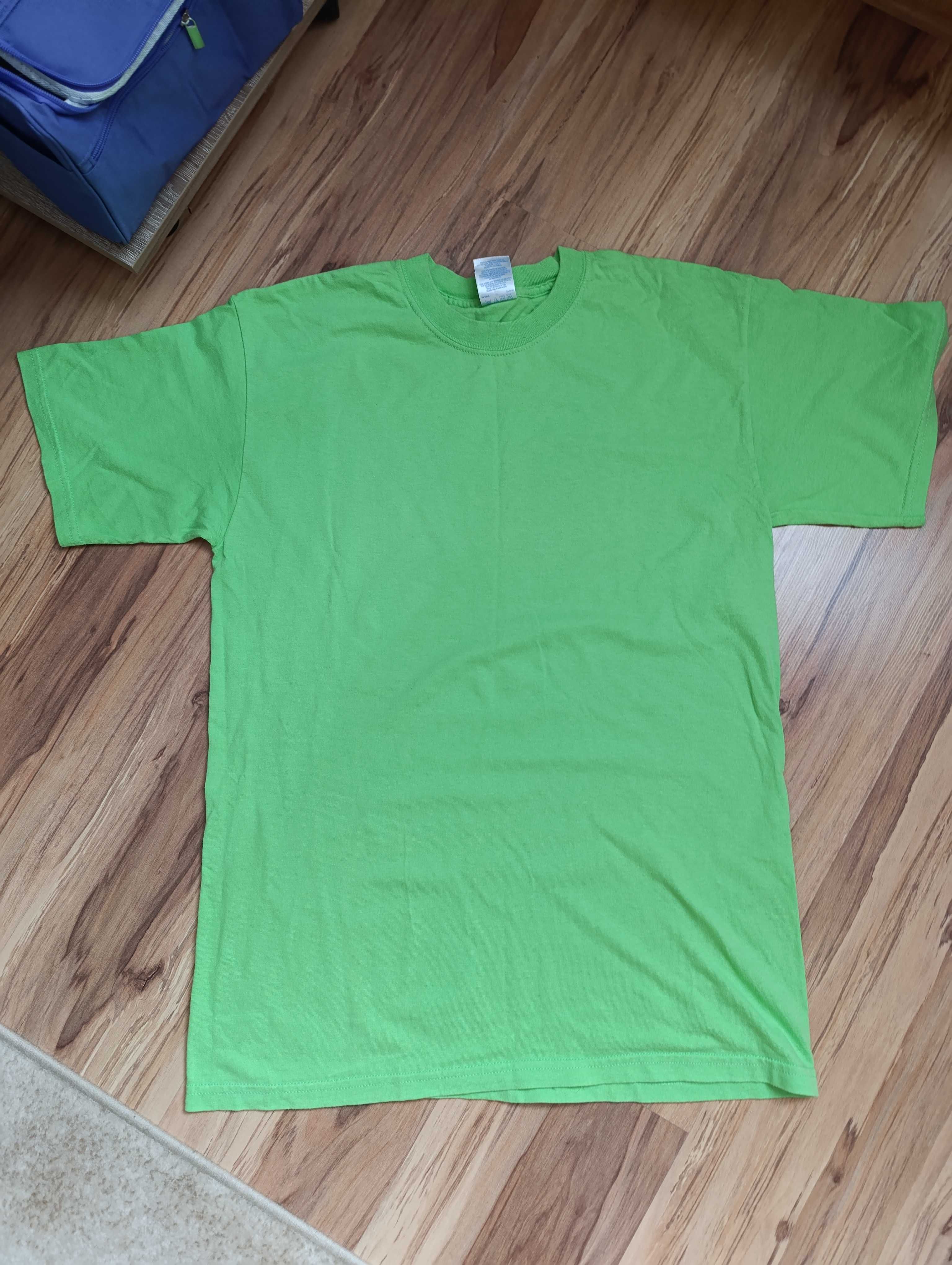 Koszulka męska zielona M 38 t-shirt motorcycle motorowa
