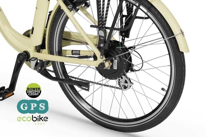 Rower elektryczny Ecobike Traffic Beige17" 17,5Ah+GPS+Ubezp.AC w cenie