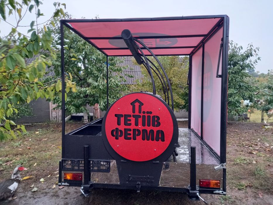 BBQ Барбекю Бочки на причіпі