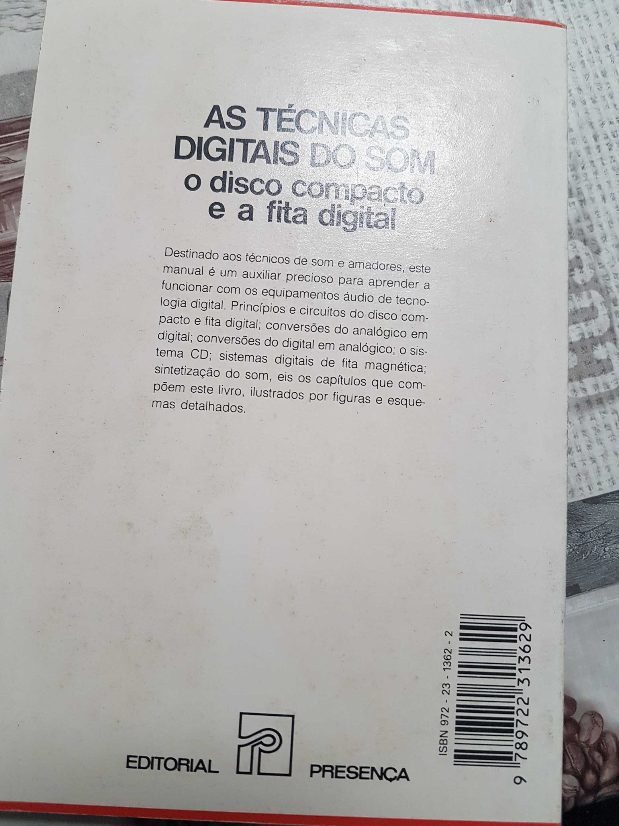 Livro As técnicas digitais do som o disco compacto e a fita digital