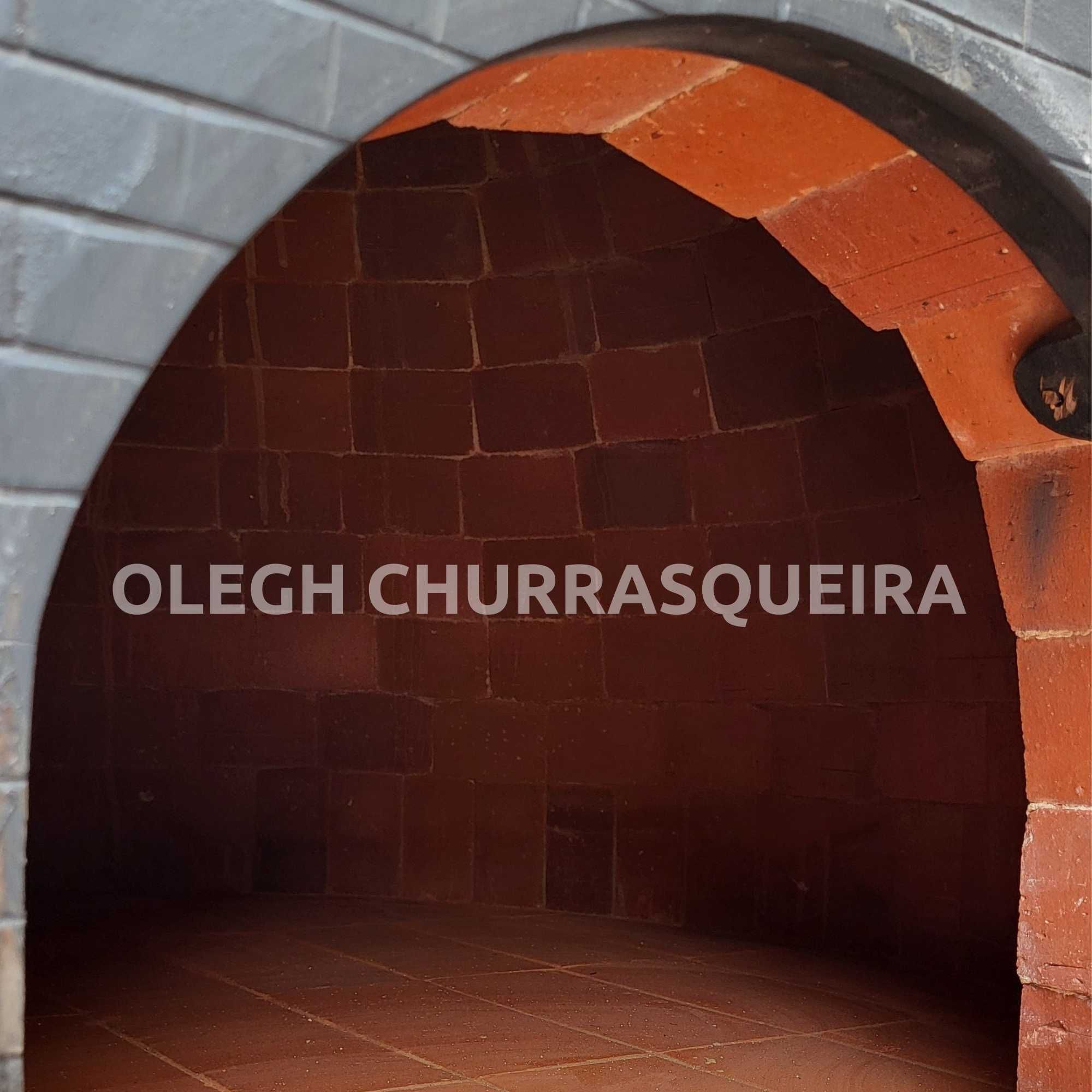 Churrasqueira, forno de pizza, fogão a lenha - construção manual