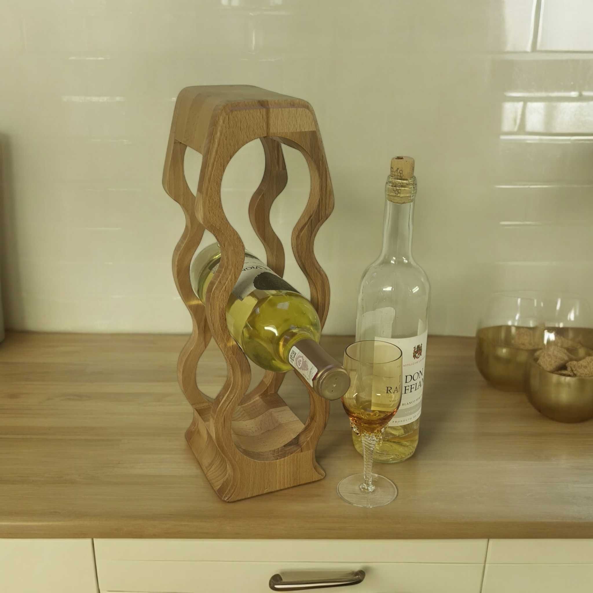 Stojak na wino - drewno