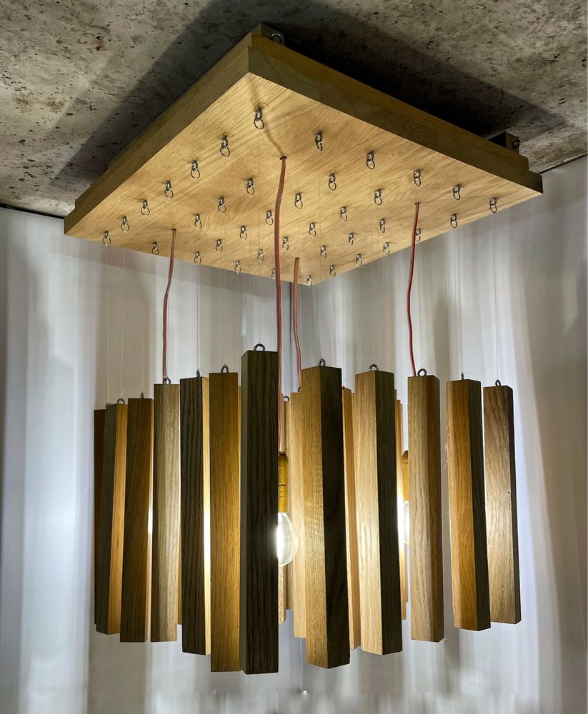 Сучасний дерев’яний підвісний світильник Loft