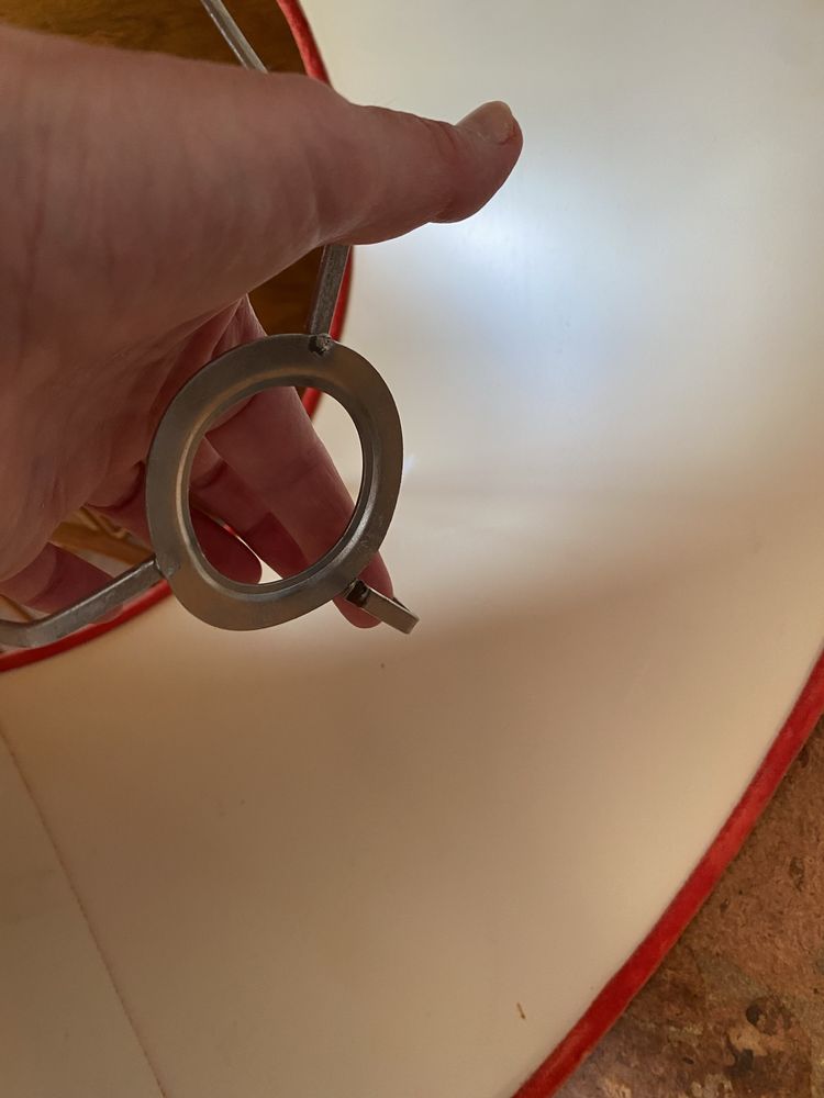 Klosz do lampy stojącej Ikea welur czerwony