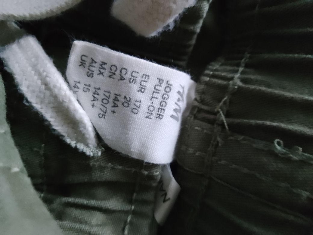 Joggery chłopięce 170 khaki H&m