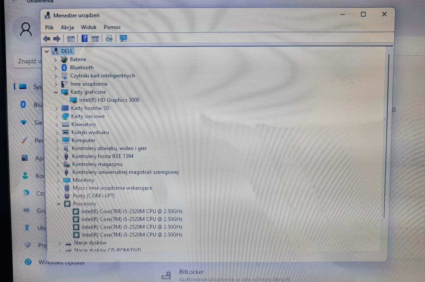 Laptop DELL, I5, 6GB ram, 1 TB hdd, 15,6 cala