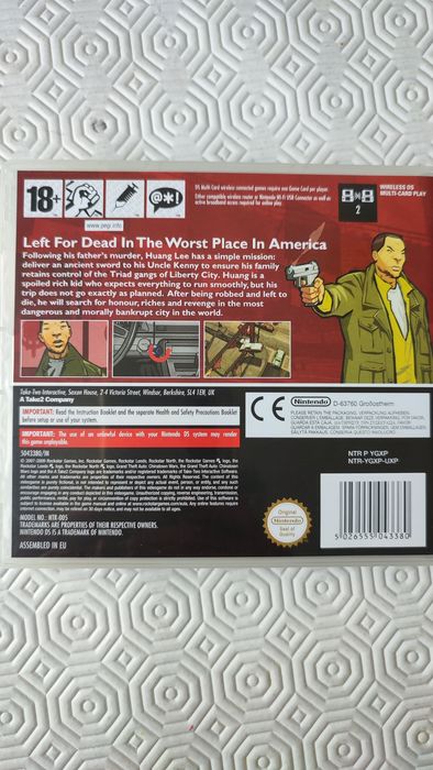 GTA Grand Theft Auto Chinatown Wars Nintendo DS