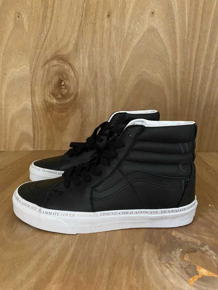Vans Sk8-Hi Divine Energy Leather Skate Shoes Black True Leather