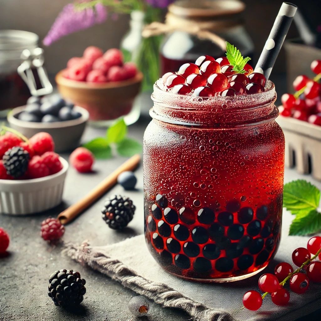 Солодкі кульки Bubble Tea, сиропи, топінги, трубочки, стакани, кафе