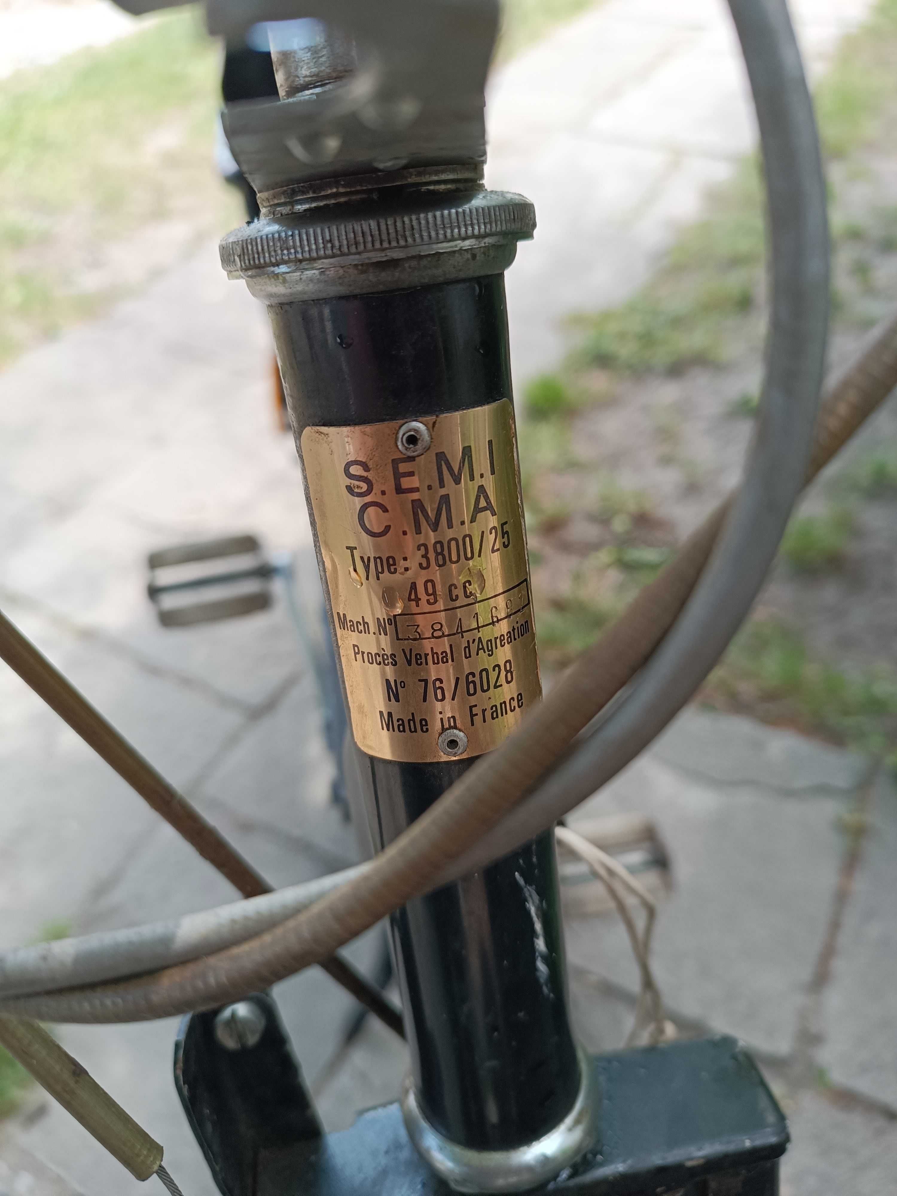 Rower z silnikiem spalinowym - velo solex 3800 motobecane