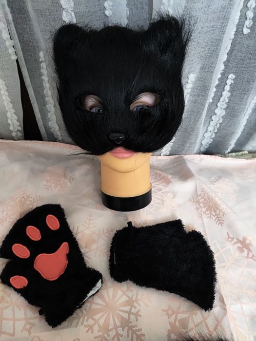 Strój przebranie kot therianie maska ogon łapki futerko roz uniwersaln