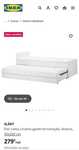 Cama dupla com estrado + gaveta arrumação SLAKT IKEA