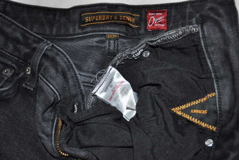 SUPERDRY M 84cm 32/32 męskie spodnie jeansowe slim skinny s6v