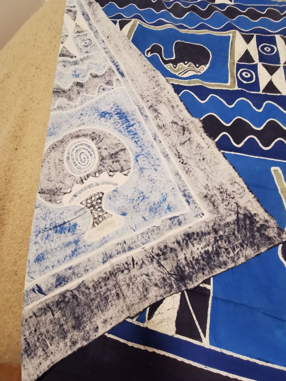 Toalha africana pintada à mão