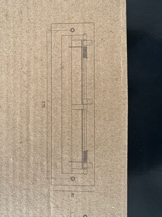 Frente correio com mola JNF escovado