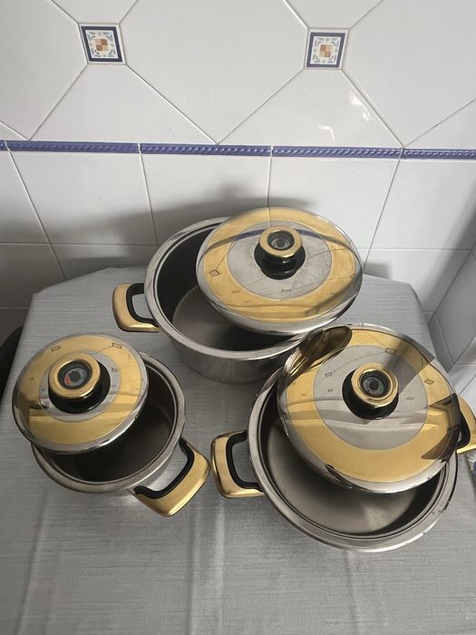 Conjunto IDEIACASA 2 tachos + caçarola c/ Termómetro