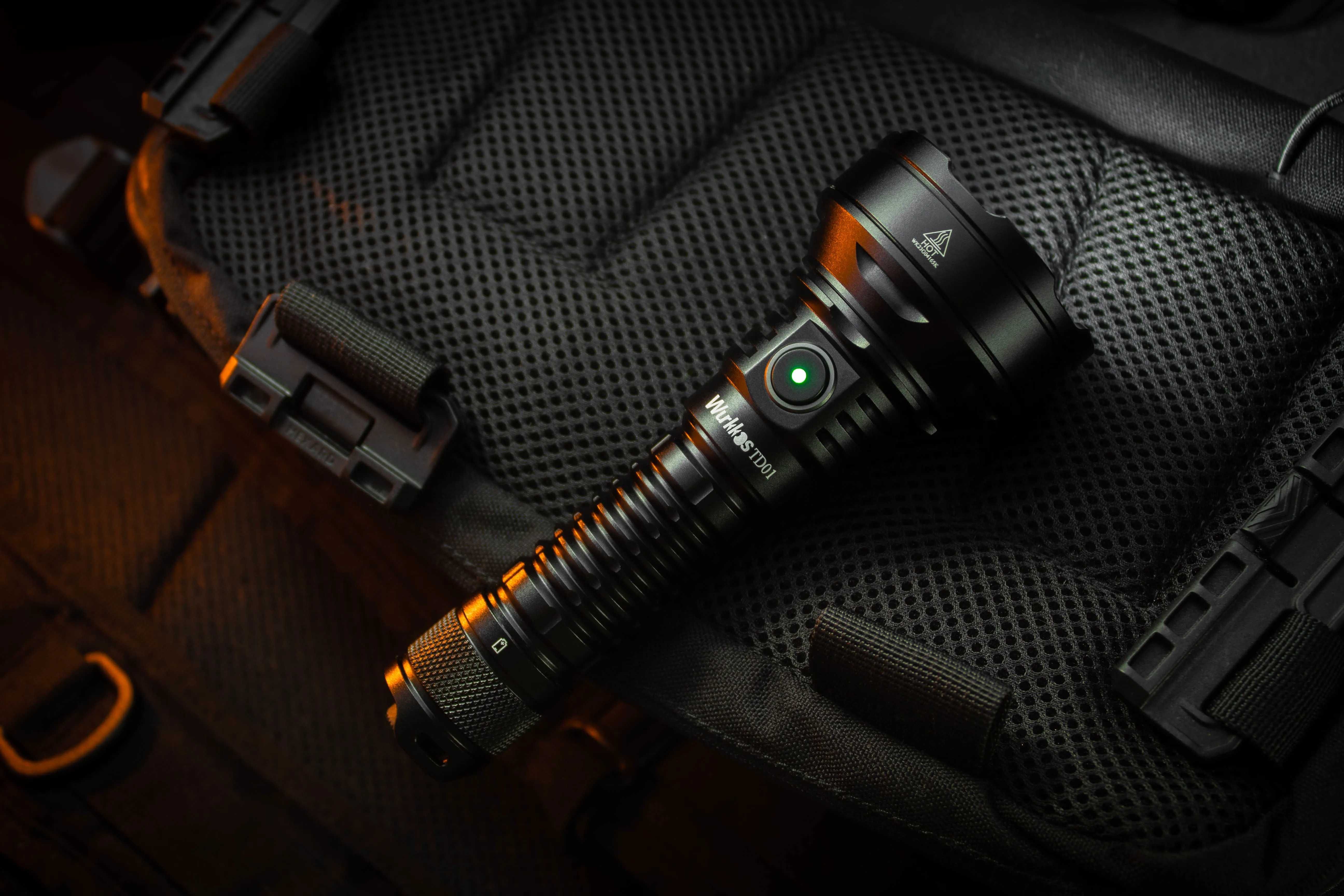 WURKKOS TD01C SFT-40-2200LM/1039M/5000ma-USB-C/тактичний далекобійний