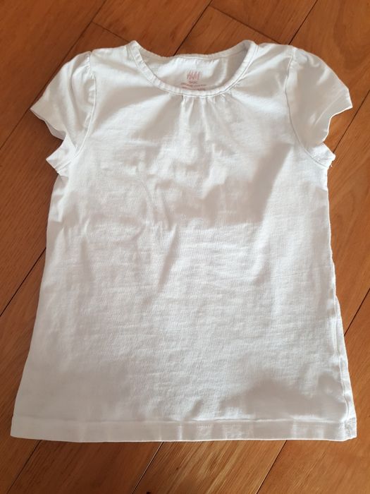 Biały t-shirt H&M r. 110/116