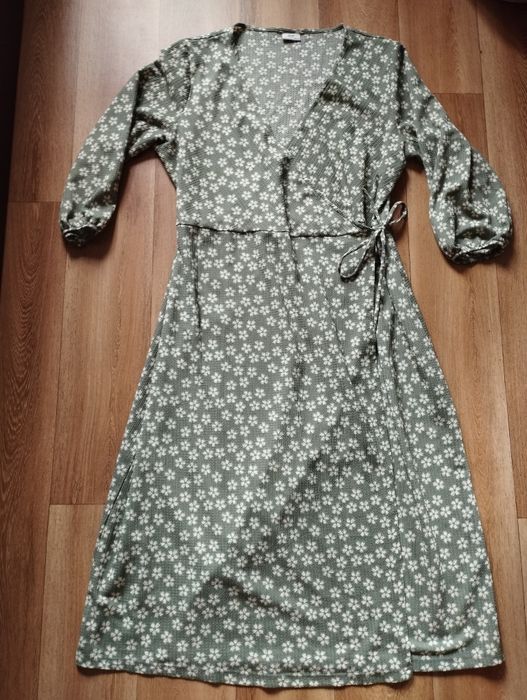 Jacqueline de youn XXL JDY sukienka kopertowa maxi długa kwiaty