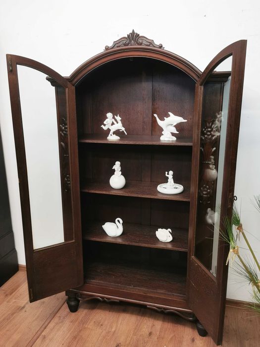 Śliczna dębowa serwantka witryna antyk 618/2024