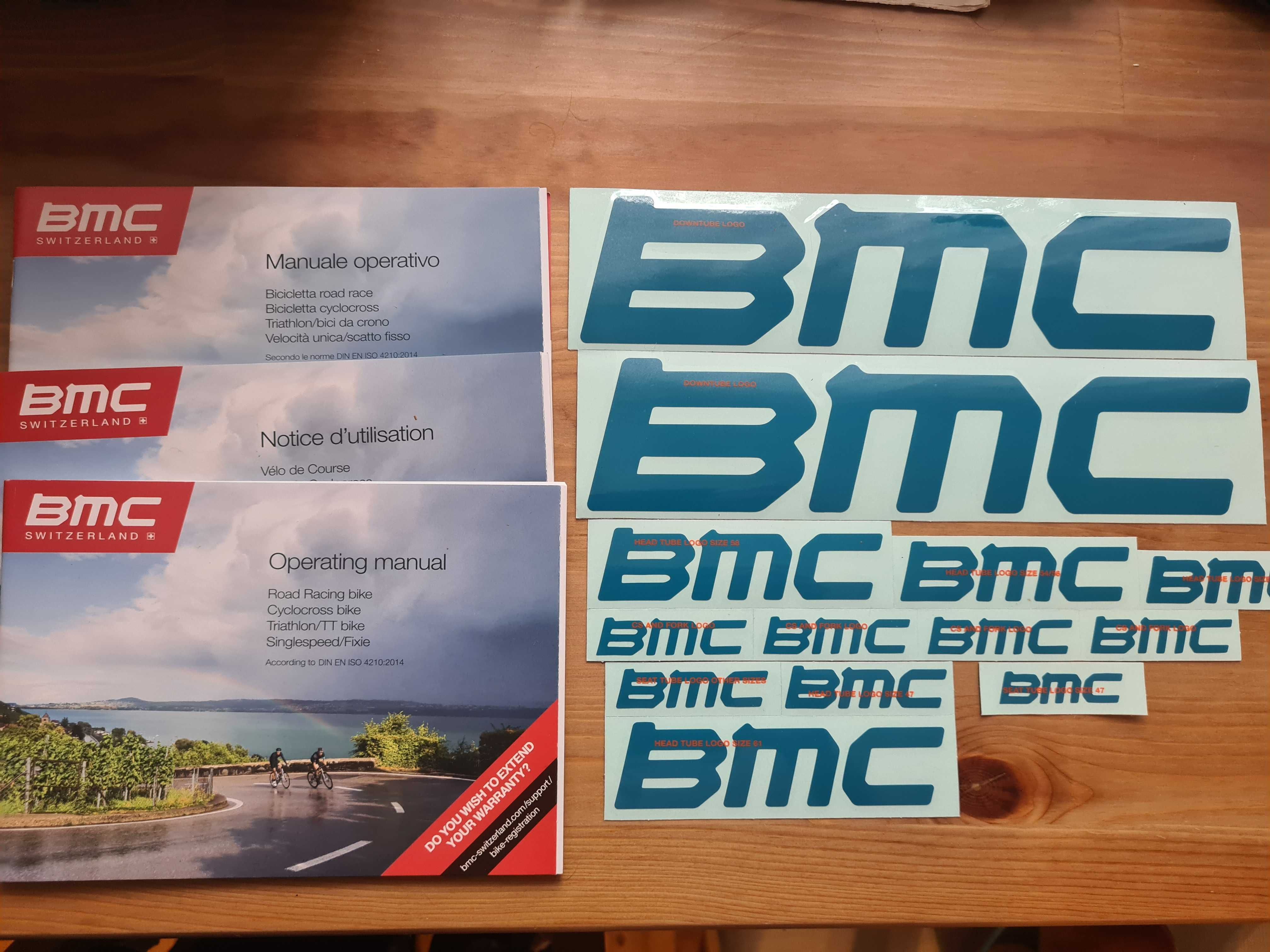 Naklejki BMC z ramy SLR01 oryginalne