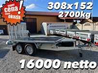 Brenderup MT3080  ‼️Nowa przyczepa laweta 2.7t pod minikoparkę 308x152 DOSTAWA‼️