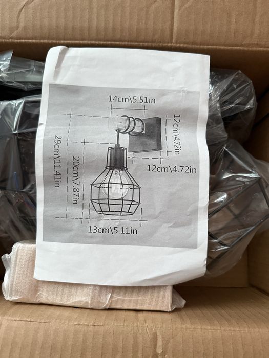 Retro przemysłowa lampa ścienna