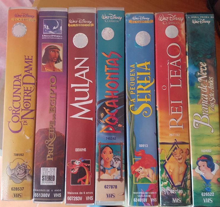 7 Cassetes VHS Originais Impecáveis