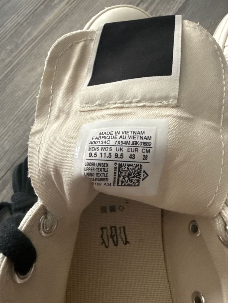 Кеды Rick owens converse