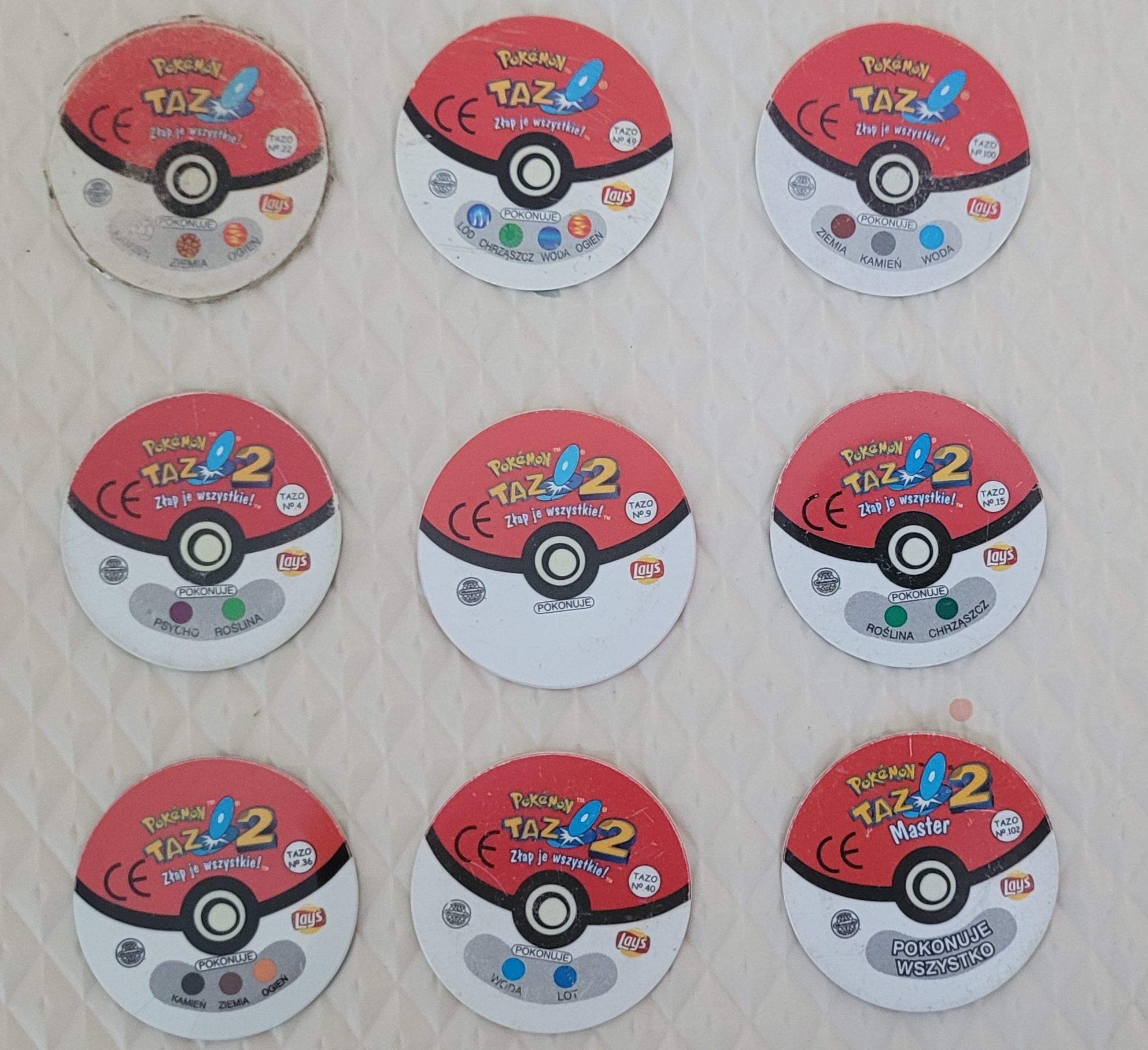 Pokemon tazo tazo 2 tazo master tazosy