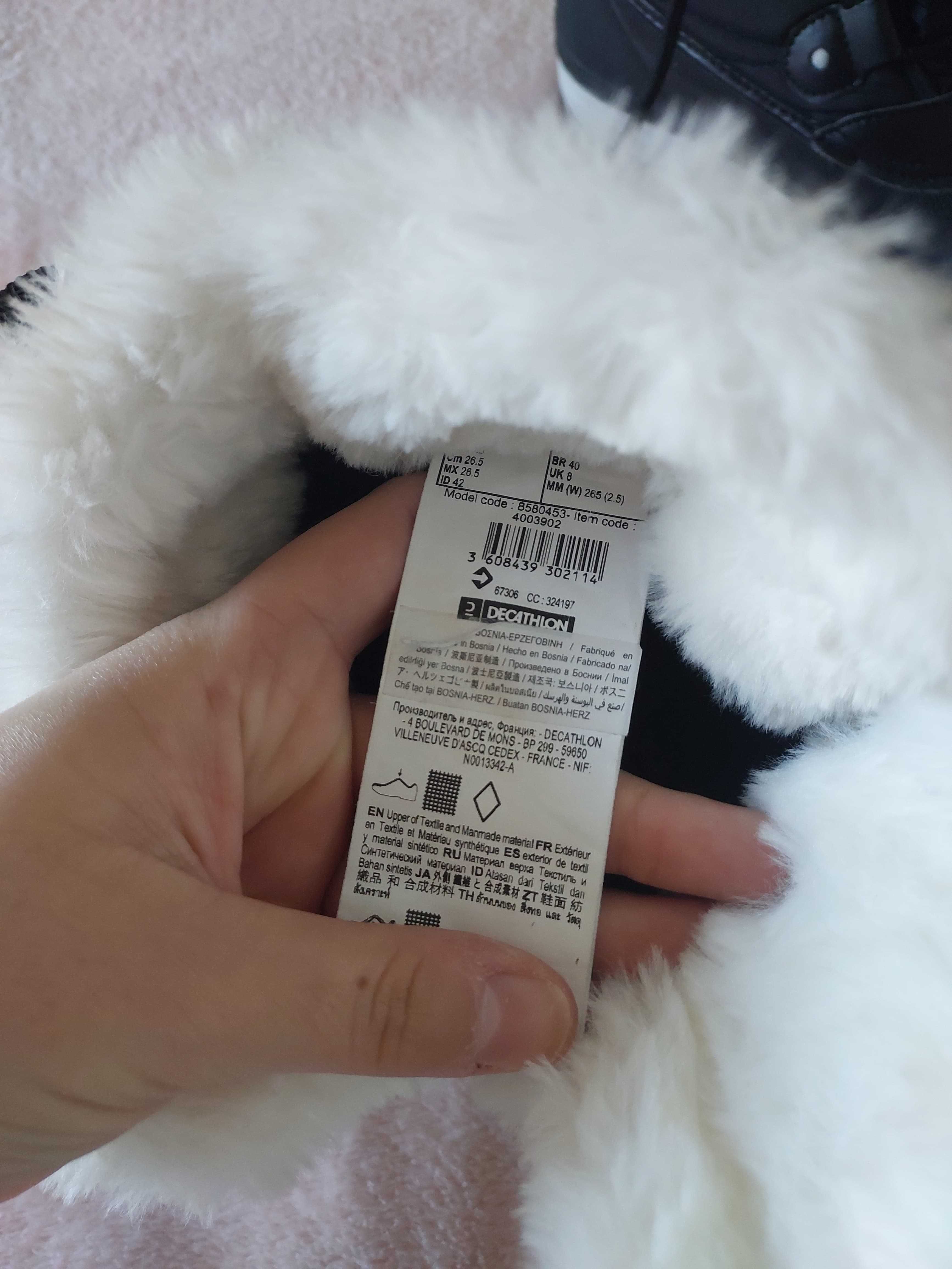 Botas Neve Quentes Impermeáveis Quechua SH500 Cano Alto Reforço