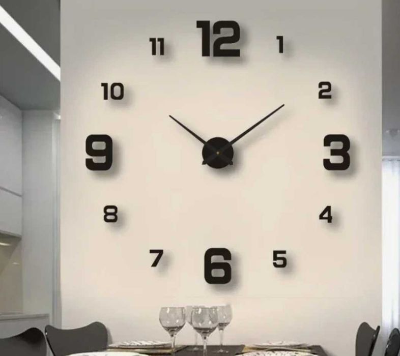 Zegar scienny naklejany kolor złoty