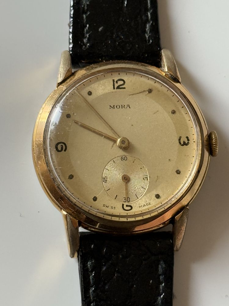 Zegarek meski Mora Swiss made, 15 jewels, 35mm bez koronki
