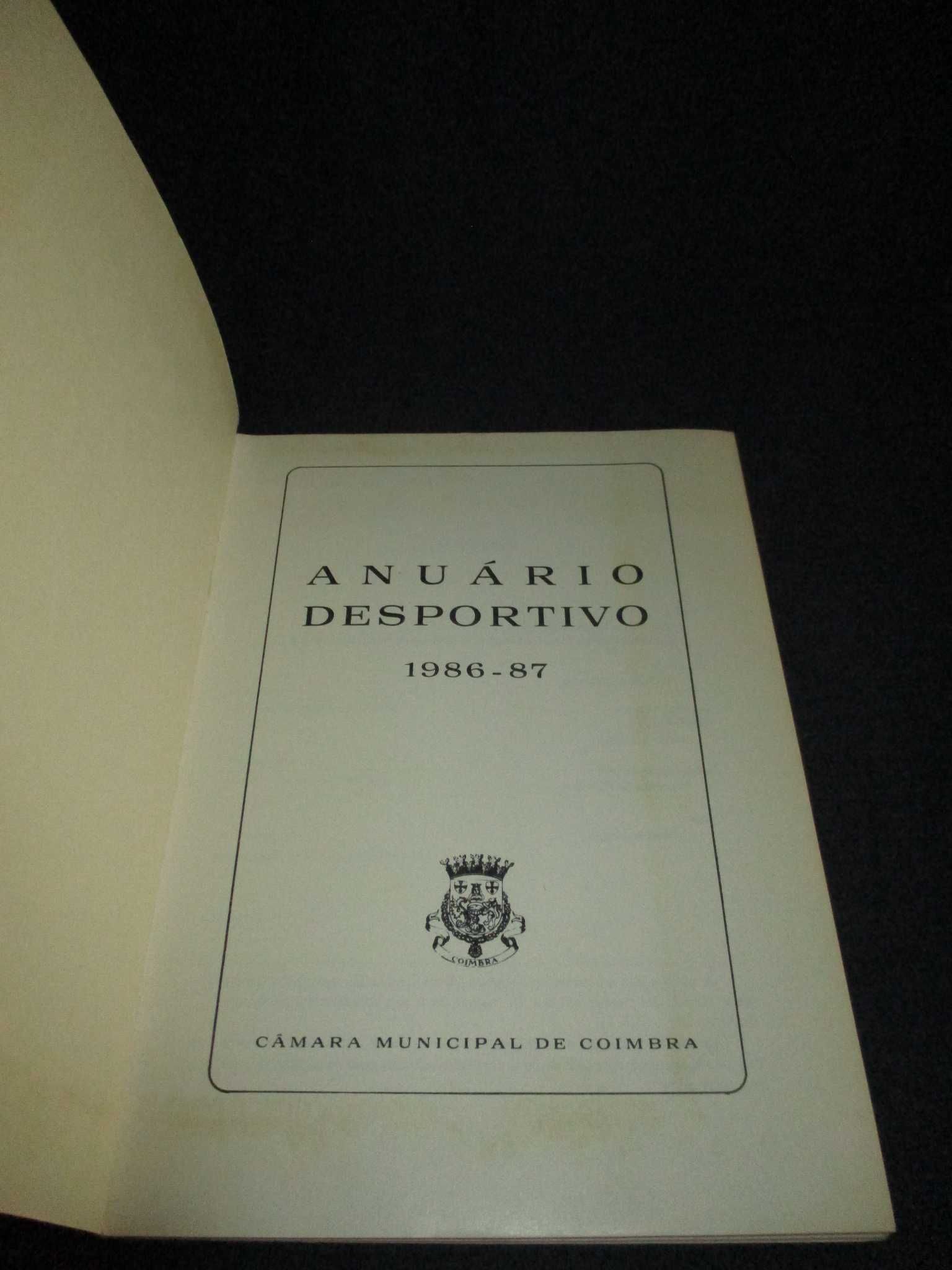 Livro Anuário Desportivo 1986-87 Câmara Municipal de Coimbra