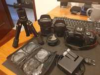 Máquina fotográfica Canon 750d