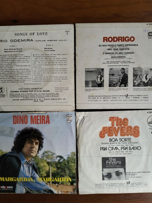 Lote de 4 singles música portuguesa