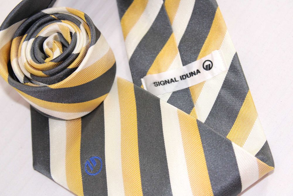 kk2 SIGNAL IDUNA Stylowy Jedwabny Krawat Jedwab