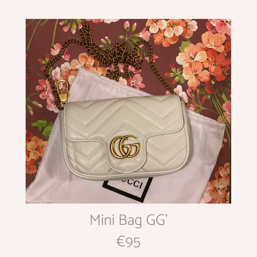 Mala GG Super Mini Marmont White