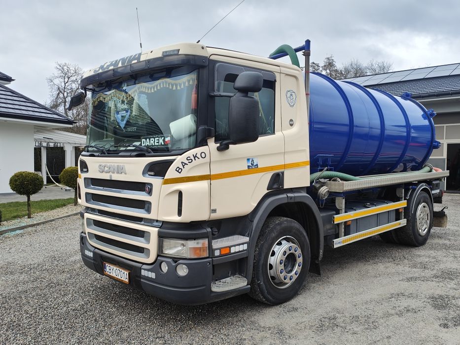 Asenizacyjny Scania Beczka 12tys Rozstaw 3.8m Automat euro5 bez adblue