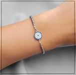 Srebrna bransoletka EVIL EYE z hematytu – Srebro 925
