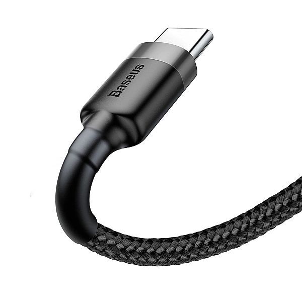 Kabel Baseus Cafule Usb-a / Usb-c Qc 3.0/3a 1 m - czarno-szary