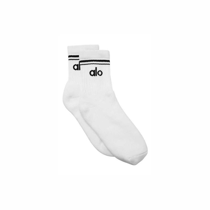 Шкарпетки Alo Yoga Unisex Half-Crew Throwback Sock 3-Pairs White