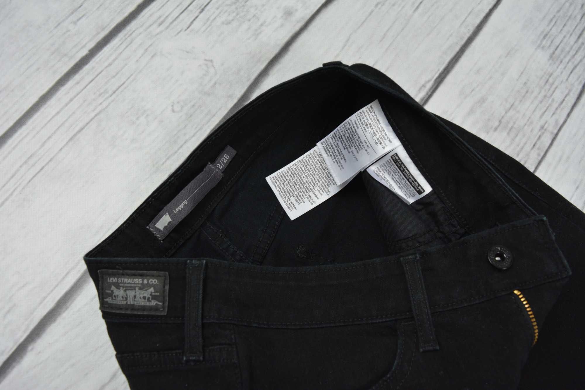 Levis Legging Skinny High Rise Damskie Jeansy Stretch W26 L32 26/32
