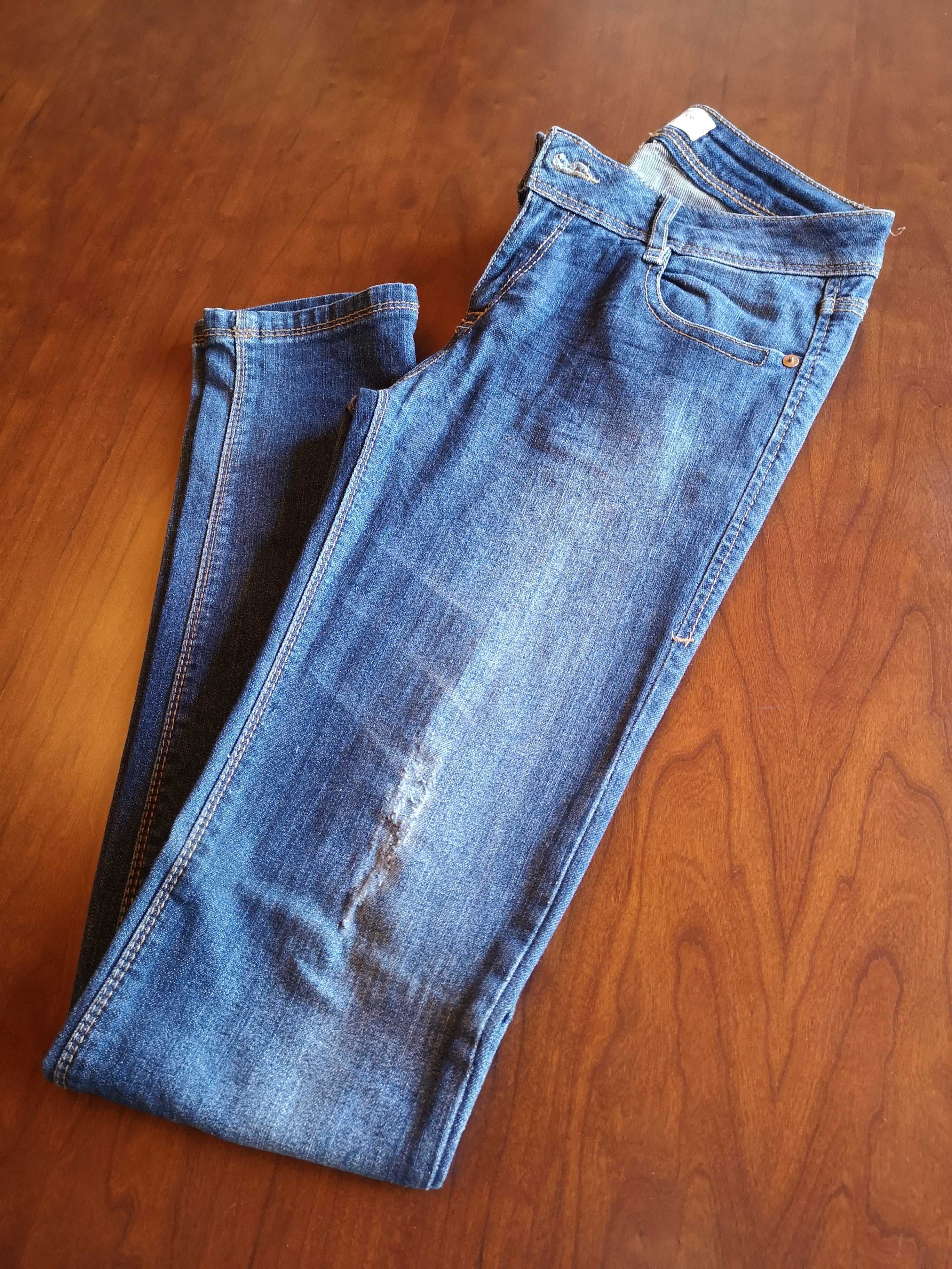 Calças de Ganga Basic Denim da Pull & Bear Novas - Tamanho 38