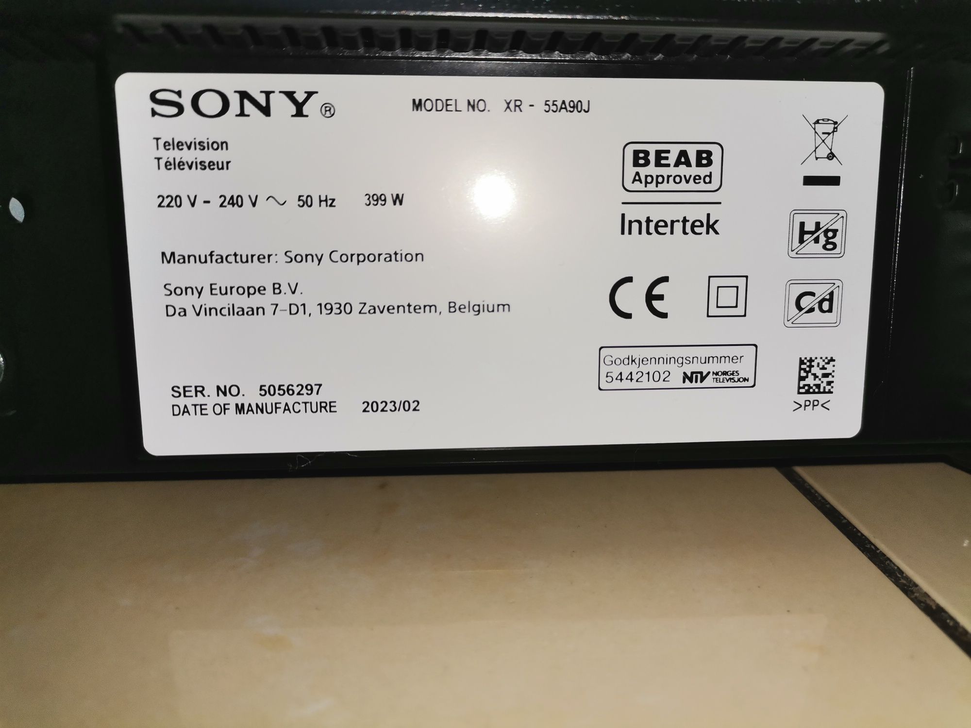 Sony OLED XR-55A90J części