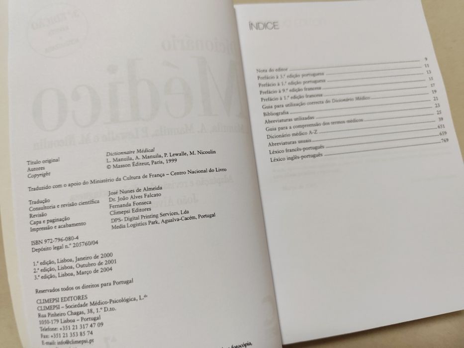 Dicionário Médico - L. Manuila (3ª edição)