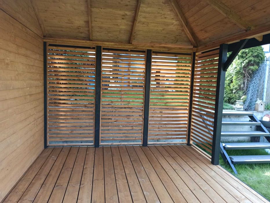 Domek ogrodowy letniskowy drewniany "DUBAJ" 6x3 Black Edition!